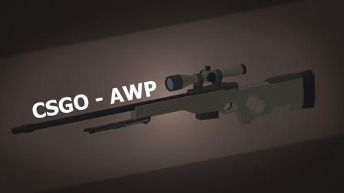 Low Poly CSGO Awp preview image